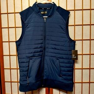 FLX Men's Navy Puffer Vest